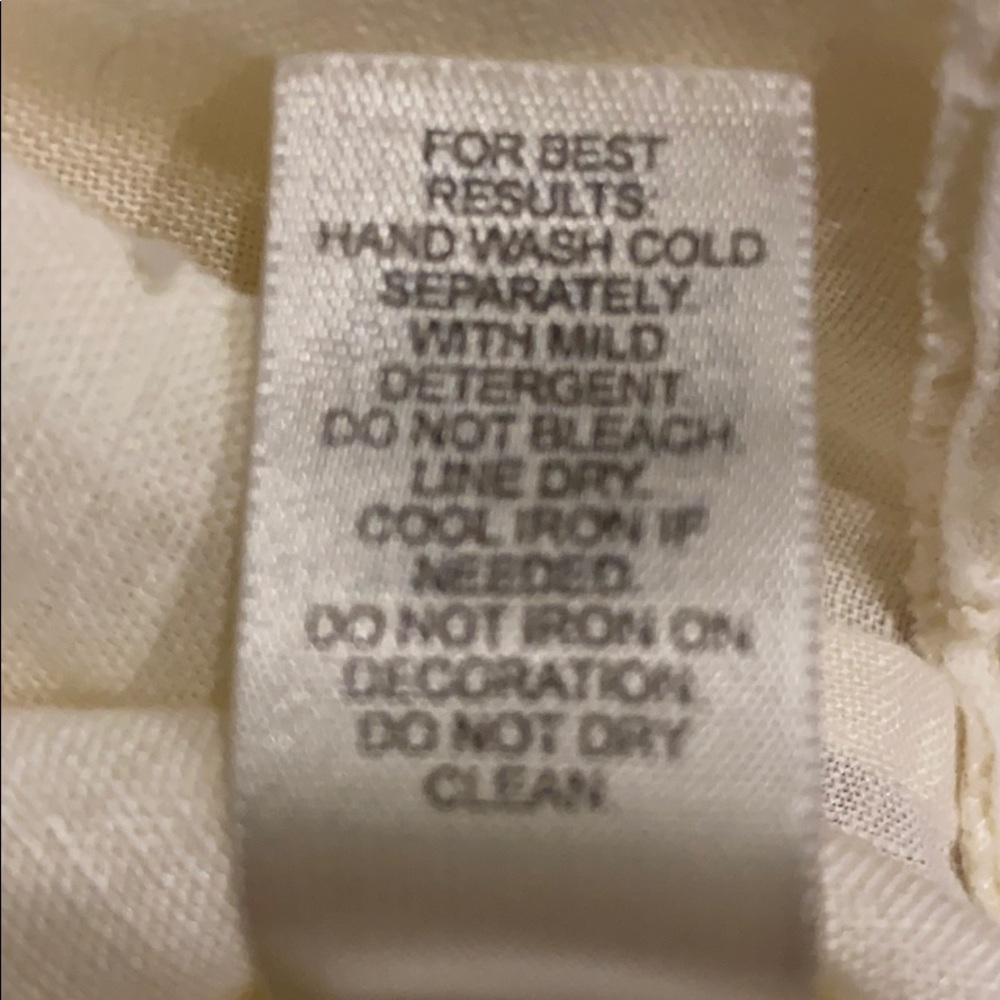 100% linin J. Jill top w patterned lace detail - Picture 5 of 8